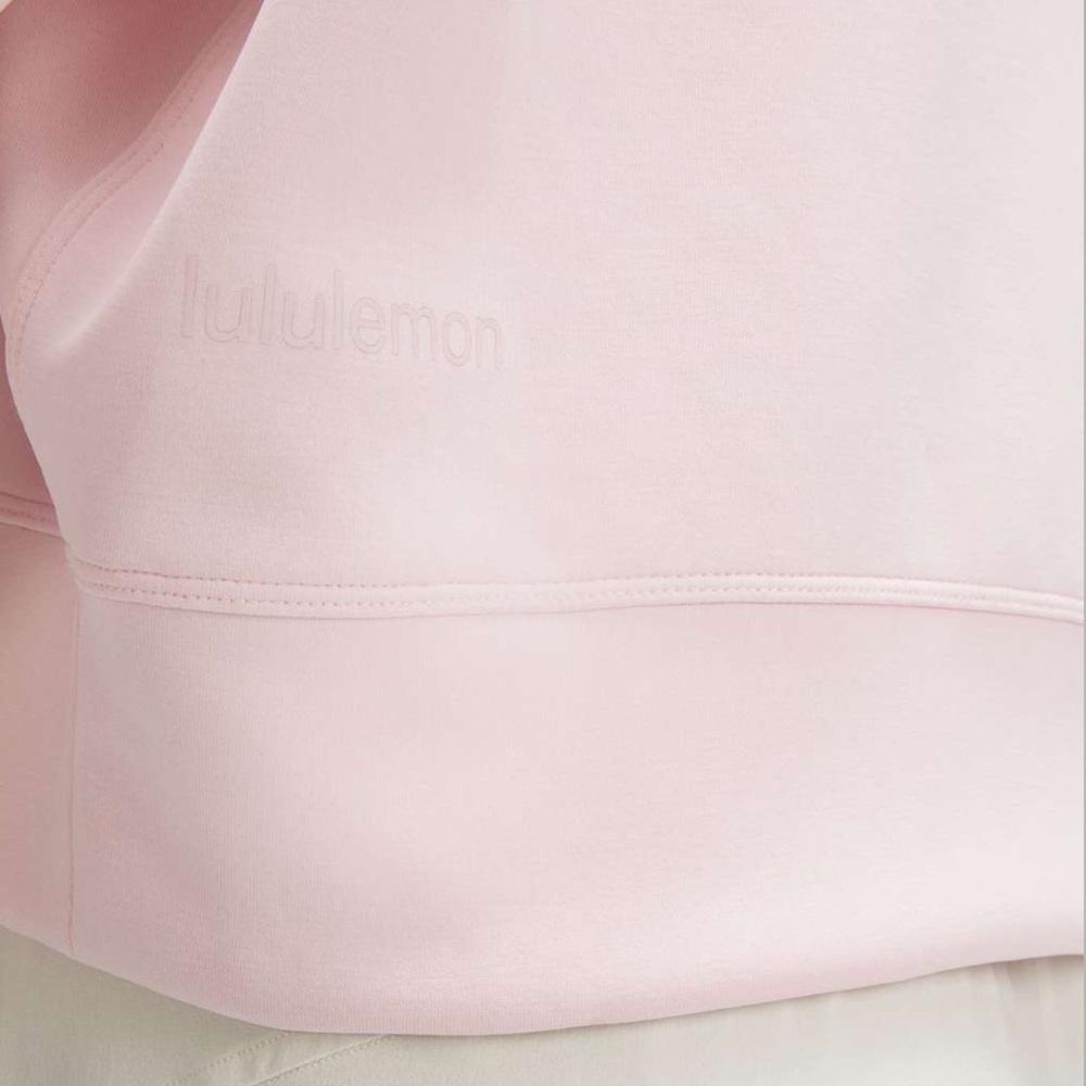 Lululemon Softstreme Perfectly Oversized Cropped Crew Soft Pink - Picture 4 of 6
